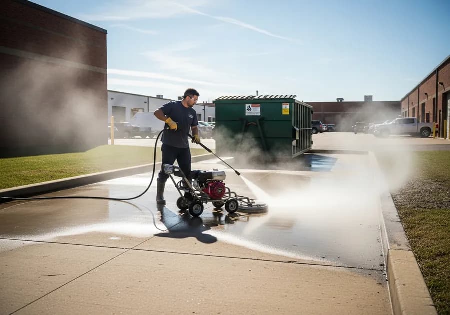 Dumpster Pad Cleaning